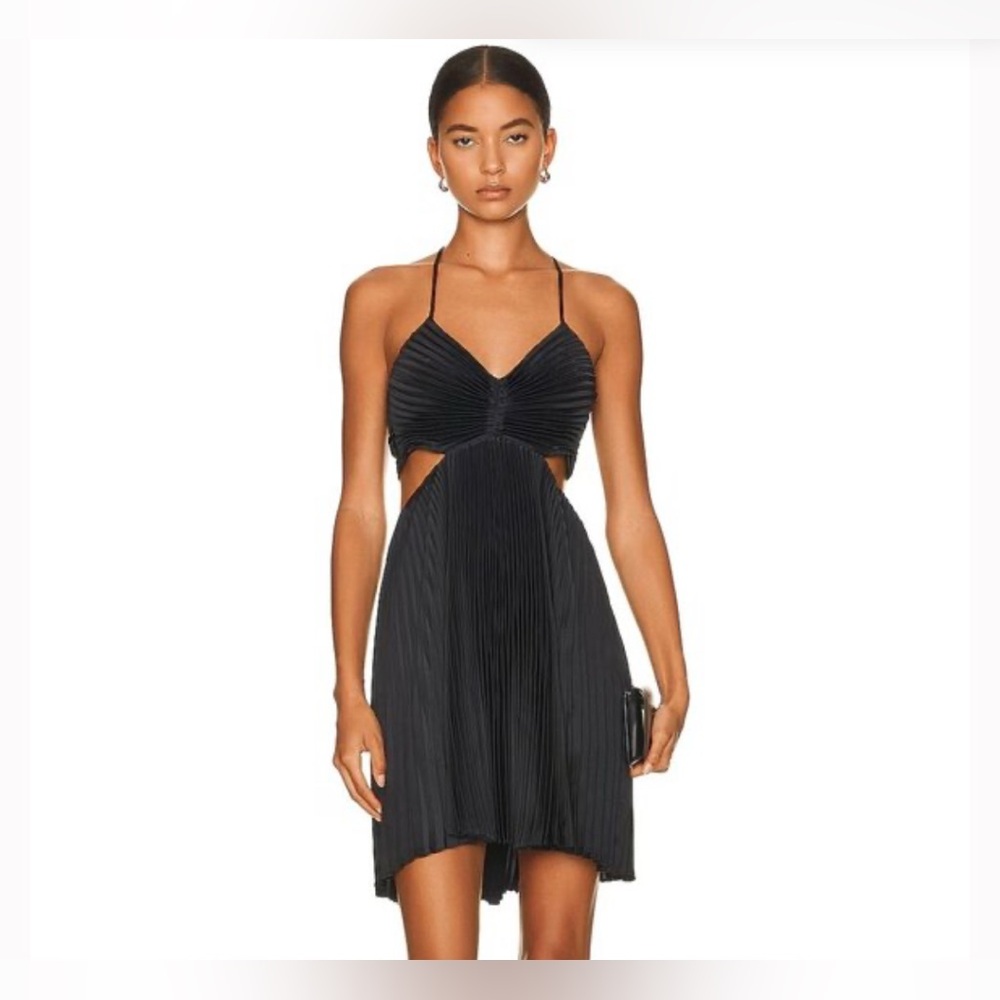 ALC Elegant Black Pleated Dress